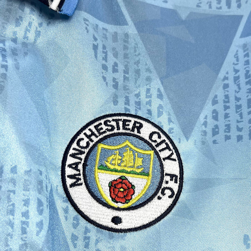 CAMISETA MANCHESTER CITY 1989/91 RETRO LOCAL HOMBRE (VERSIÓN FAN)