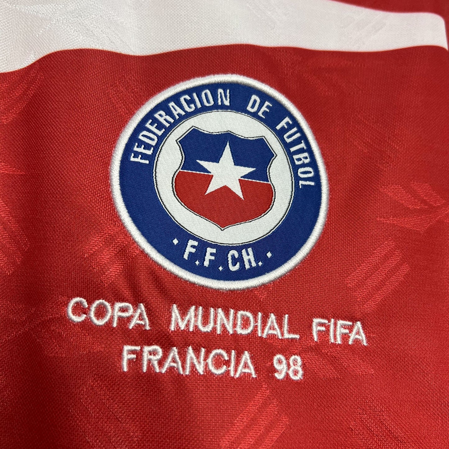 CAMISETA CHILE 1998 RETRO LOCAL MANGA LARGA HOMBRE (VERSIÓN FAN)