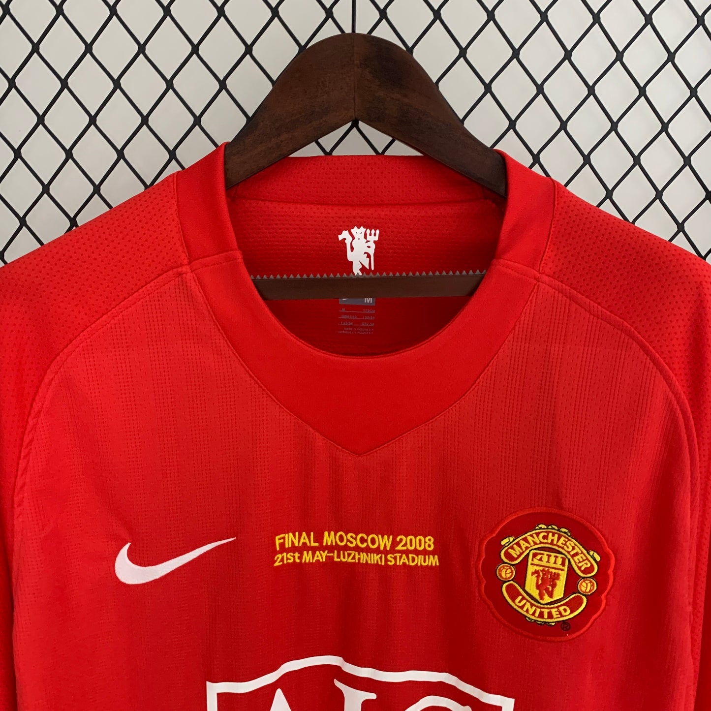 CAMISETA MANCHESTER UNITED 2007/08 LOCAL MANGA LARGA HOMBRE (VERSIÓN FAN)