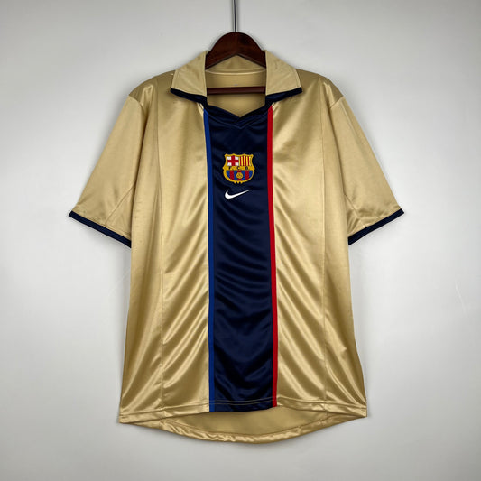 CAMISETA BARCELONA 2002/03 RETRO VISITA HOMBRE (VERSIÓN FAN)