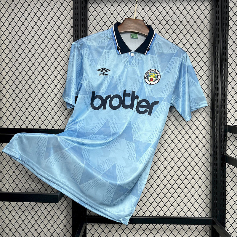 CAMISETA MANCHESTER CITY 1989/91 RETRO LOCAL HOMBRE (VERSIÓN FAN)