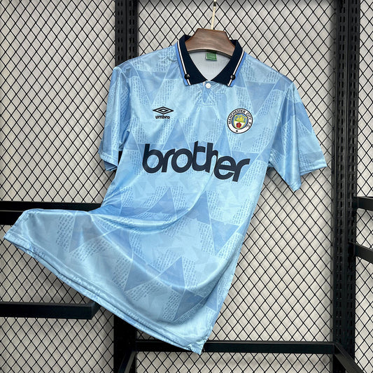 CAMISETA MANCHESTER CITY 1989/91 RETRO LOCAL HOMBRE (VERSIÓN FAN)