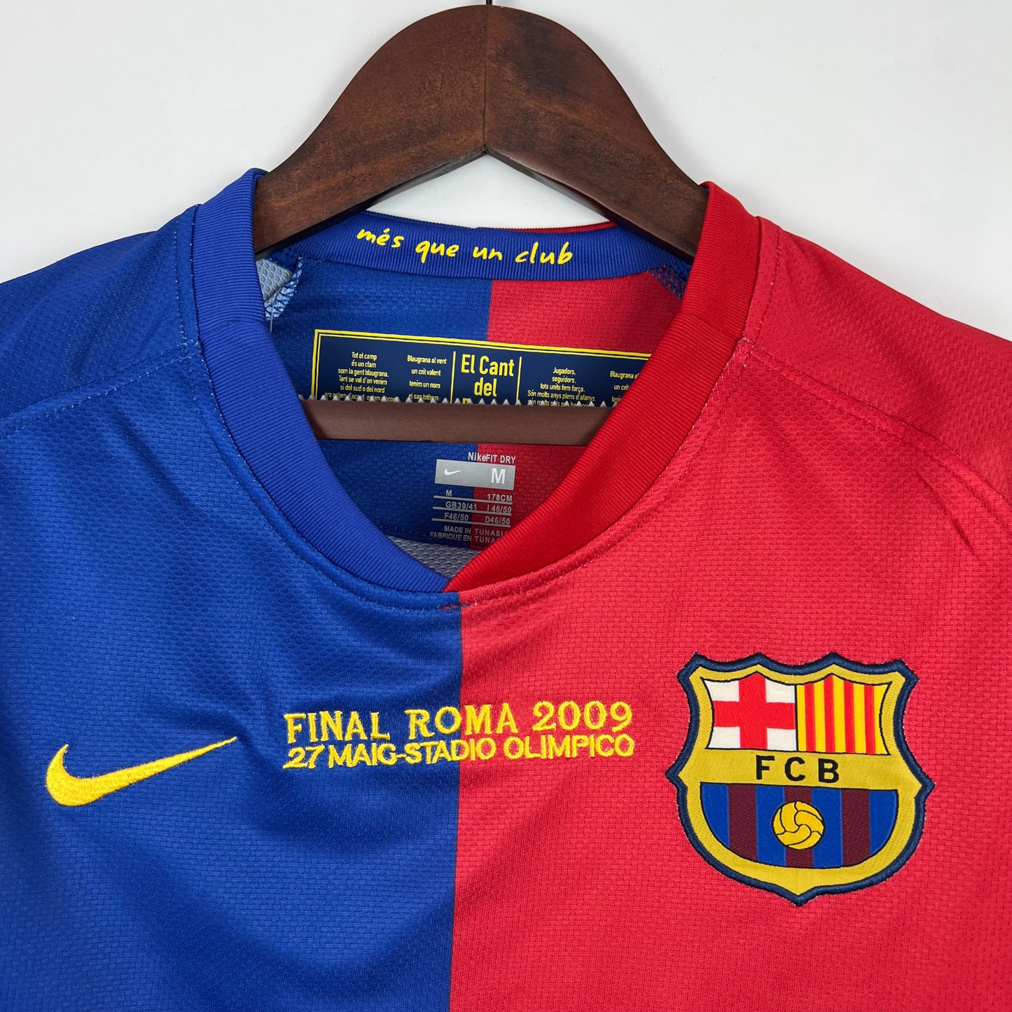 CAMISETA BARCELONA 08/09 RETRO LOCAL HOMBRE (VERSIÓN FAN)