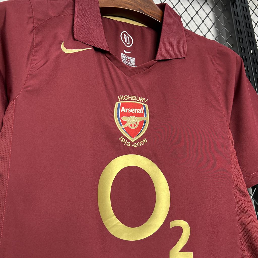 CAMISETA ARSENAL 2005/06 RETRO LOCAL HOMBRE (VERSIÓN FAN)