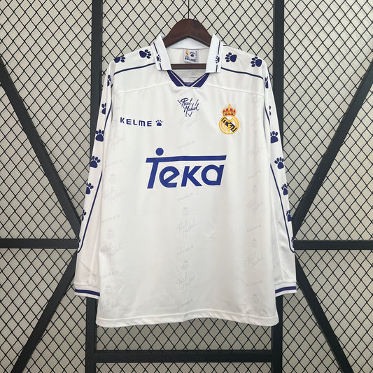 CAMISETA REAL MADRID 1994/96 RETRO LOCAL HOMBRE MANGA LARGA (VERSIÓN FAN)