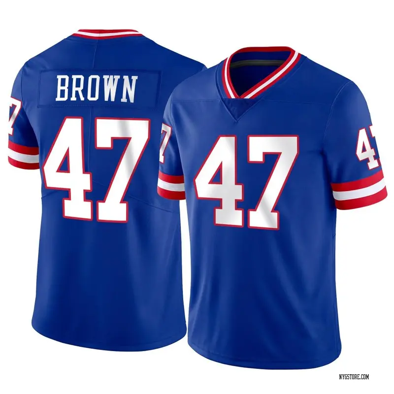 Youth Cam Brown New York Giants No.47 Legend Color Rush Jersey - White