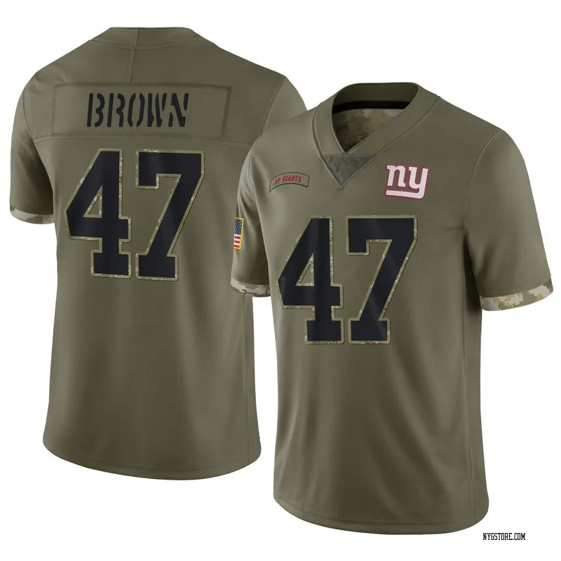 Women's Cam Brown New York Giants No.47 Game Jersey - White