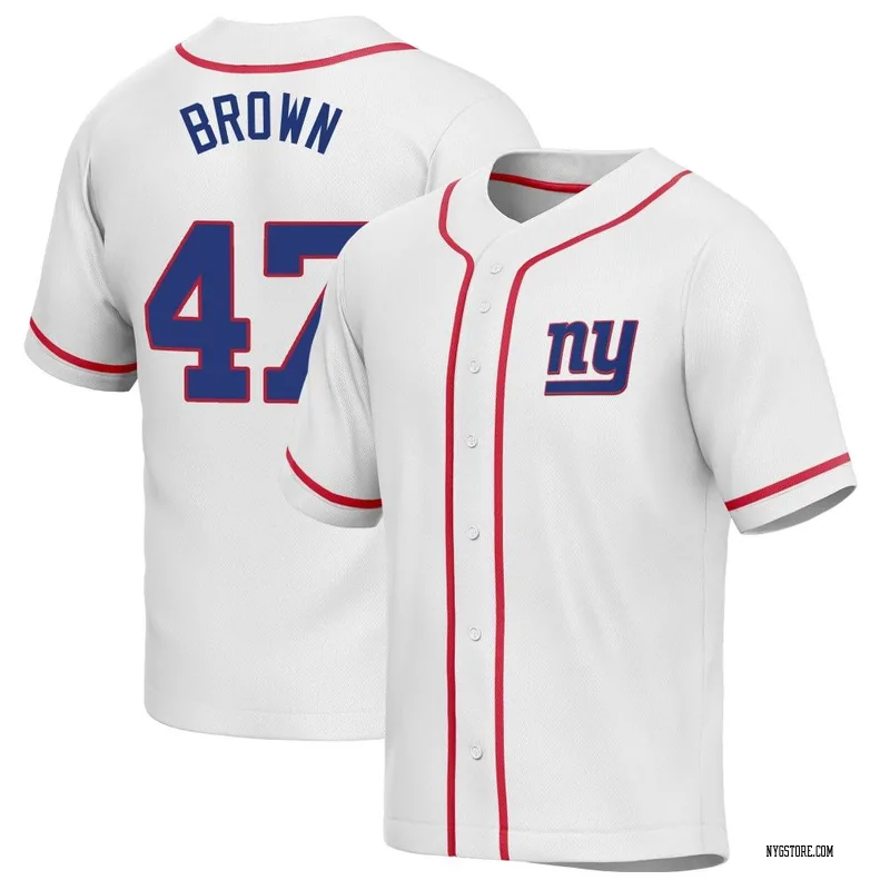 Youth Cam Brown New York Giants No.47 Legend Color Rush Jersey - White